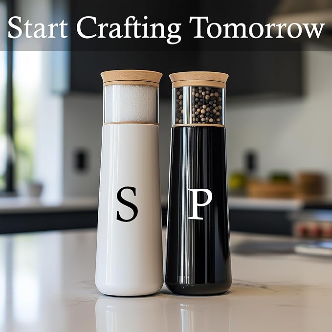 Black and White Permanent Vinyl for Cricut Joy. Adhesive Vinyl [12 Pack, 5.5x12 Inch]. White and Black Sheets for DIY Outdoor Stickers and Decal.