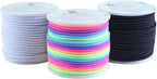 KONMAY 2.0mm Stretchy Bracelet String, 60 Yards Durable Mixed Elastic Cord for Jewelry Making, Beading, Necklaces, DIY Crafts, and Sewing Projects