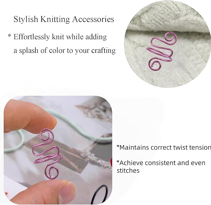 2Pcs Crochet Rings for Finger, Adjustable Open Yarn Guide Crochet Tension Ring for Crocheting Knitting Accessories Supplies Metal Yarn Tension Loop Ring for Finger (Rose), SATONBEYI