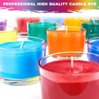 Liquid Candle Wax Dye for Soy Candle Making - 16 Popular Candle Dye Coloring Chips - Premium Liquid Candle Wax Coloring - Highly Concentrated Candle Colors