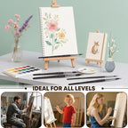 Professional Watercolor Brushes Set - 5PCS Extra Long Needle Point Synthetic Sable Two Layer Liner Paint Brushes for Fine Detailing - Perfect for Watercolor,Acrylic,Gouache,Ideal for Artists&Beginners