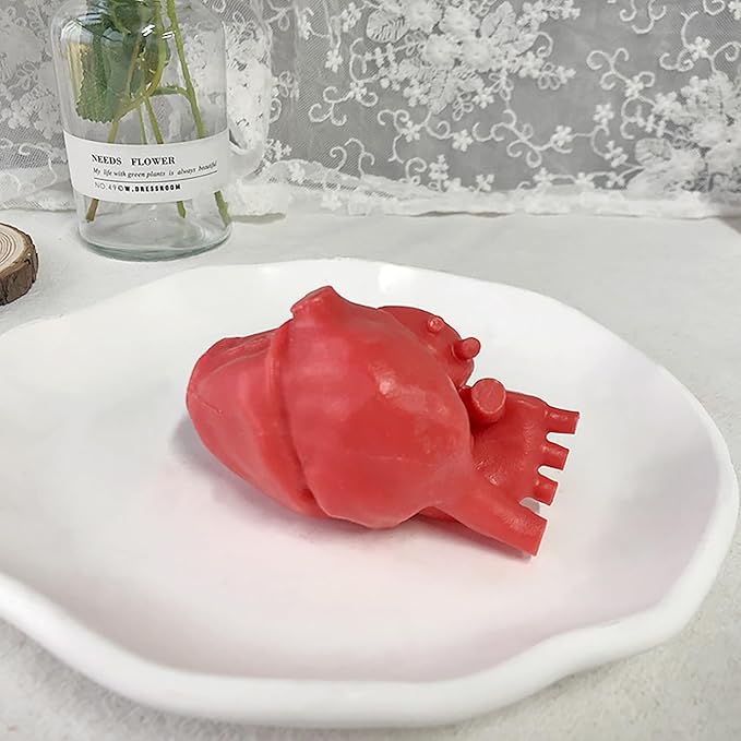 Organ Heart Silicone Resin Casting & Soap Making Molds - 3D Animal Shapes for Candle Making & Home Decor