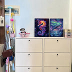 Georgie Porgy Scratch Paper Art Set for Kids Adults Magic Rainbow Scratchboards for DIY Arts and Crafts Kits Christmas Birthday Gift with Scratching Tools Kit (A4-Noctilucent Whale + Sea World)