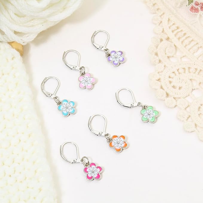 DoreenBeads Stitch Markers for Crocheting and Knitting, Alloy Enamel Crochet Marker Crochet Gifts for Knitting Weaving Sewing Accessories Quilting Jewelry Making