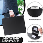 JJRING 16x22 Art Portfolio Folder for Diamond Painting, 40-Pocket Portfolio Binder Featuring Clear Plastic Sleeves, Display Book with Handle for Artwork and Document Storage, Black