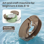 Skirfy Mini Pottery Wheel for Beginners Adults 9.5"Ceramic Machine for Kids Art Craft Glow in Dark Kits 2.2LB Air-Dry Clay,Carving Tools Adjustable Speed,Home Decor DIY Projects Birthday Gift