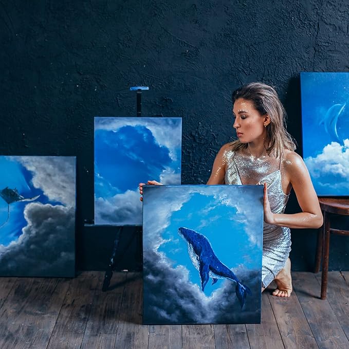 Wood Canvas Boards Unfinished Wooden Panel Boards Paint Pouring Panels for Painting Drawing Home Decor(10 Pieces,12 x 8 x 0.4 Inches)