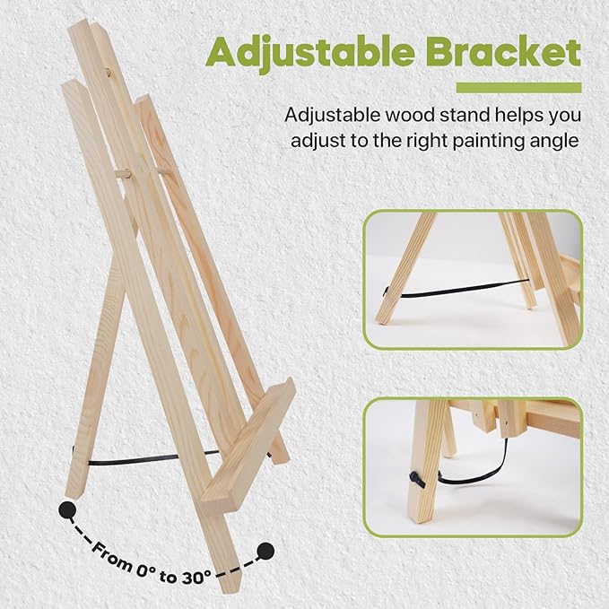 CONDA 3 Pack 16" Tabletop Display Easel, Portable A-Frame Tripod Display Easel for Painting Party & Displaying Canvases, Photos, Display Tripod Holder Stand for Students Kids Beginners