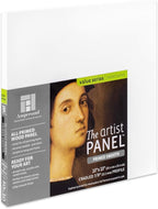 Ampersand Art Supply Wood Gesso Artist Painting Panel: Primed Smooth, 10" x 10", 7/8" Cradled Profile
