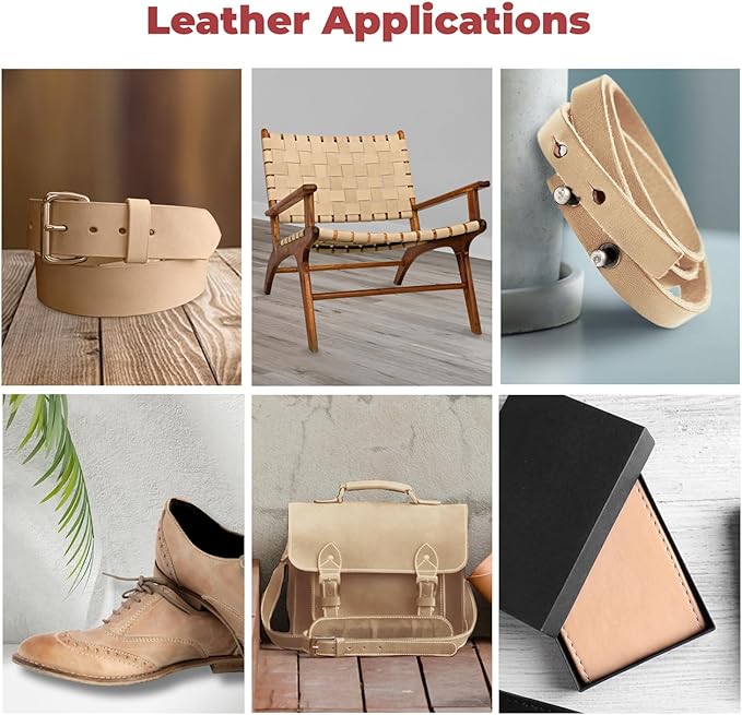 ELW Leather Strap, 11-12 Oz, 5 inch Wide x 84", Cowhide Veg Tan Leather Belt Blank, Leather Strips, Leather Crafting,Tooling Leather, Tan Leather Straps for Crafts, Belt Making Leather