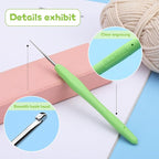 0.75 mm Crochet Hook, Ergonomic Handle for Arthritic Hands, Extra Long  Knitting Needles for Beginners and Crocheting Yarn (0.75 mm)