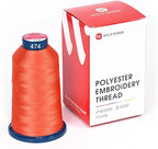 Richword Selected Red Embroidery Thread 4000M(4374Y) 40WT Polyester Thread 100 Colors Selected for Commercial Multi Needles and Single Needle Embroidery Machine 0474