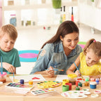 S & E TEACHER'S EDITION 330 Pcs Paint Brush Set, 300 Pcs Paint Brushes, 30 Pcs Palettes for Kids/Adults to Create Art Painting