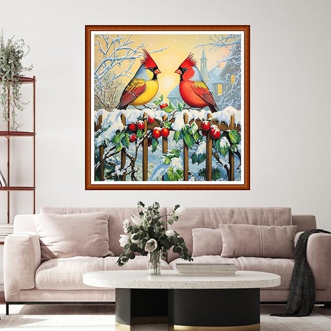 Funart Stamped Cross Stitch Kits for Beginners Full Range of Cross Stitching Preprinted Embroidery Kits for Adults, 11CT Embroidery Pattern Needlepoint Kits- (ColorArt56)