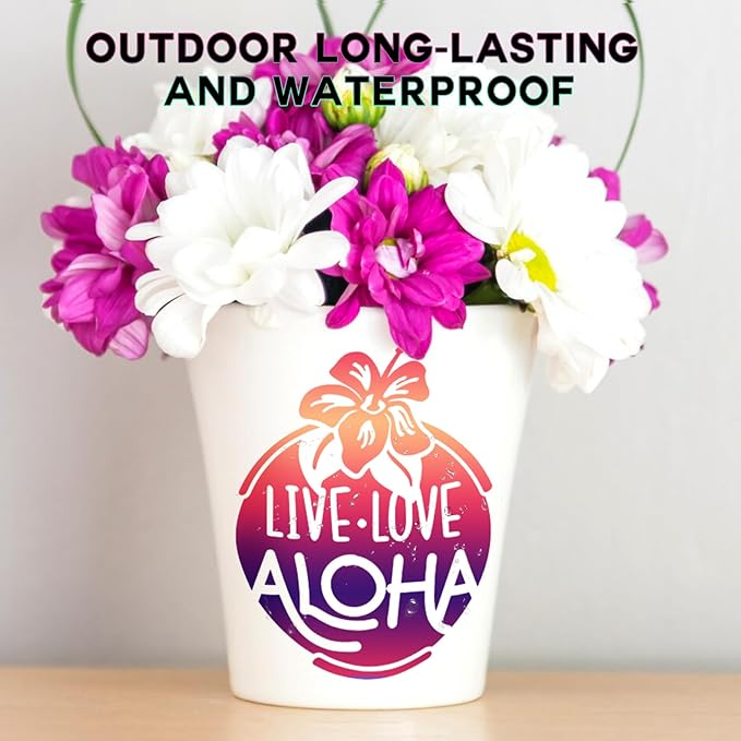 Tintnut Purple Orange Permanent Vinyl - 8 Sheets 12"x10" Gradient Adhesive Self Sticker, Ombre Glossy Self Sticker Water Proofing Vinyl Compatible with Cricut Or Silhouette