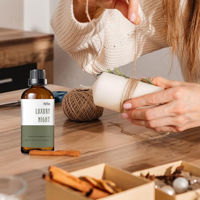Luxury Night Fragrance Oil, MitFlor Hotel Diffuser Scent Essential Oil, 3.38 OZ/100ML, Inspired by Marriott Hotel, Large Size Premium Fragrance Oil for Soap & Candle Making
