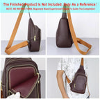 RIVEENY Sling Bag Acrylic Template,Leather Pattern Acrylic Leather Templates for Capacity Crossbody Backpack Casual Motorcycle Chest Bag for Men's