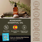 Gya Labs Rosemary Essential Oil - 4 Fl Oz - for Hair, Skin, Diffuser, Aromatherapy & DIY Candle Making Scent