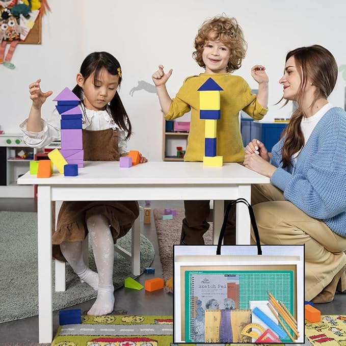 Opret 19x25 inch Art Portfolio Bags, Artwork Storage Case with Handle and Zipper Vinly Mesh Folder Organizers for Bulletin Boards, Scrapbooks, Keepsake and Poster Storage