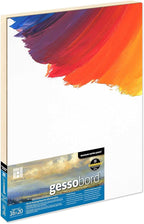 Ampersand Art Supply Gesso Wood Painting Panel: Museum Series Gessobord, 16" x 20", 3/4" Cradled Profile