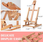 Falling in Art 52Pcs Acrylic Paint Set with Table Easel, Art Painting Kit with Acrylic Paints, Canvas Panels, Paintbrushes, Canvas Supplies Kit for Kids, Adults, Beginners, and Artists, Red