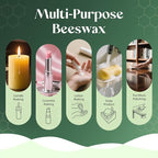 NORVENCE Beeswax Pellets 1LB/5LB/20LB, Pure & Natural White Beeswax for Candle Making, DIY Skin Care, Lip Balm, Soap, Lotion, Creams & Wood Polishing – 1LB