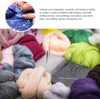uxcell Needle Felting Wool, 1.76oz Natural Fibre Wool Roving Yarn Felting Supplies for Needle Felting DIY Handcrafts, Rose Red