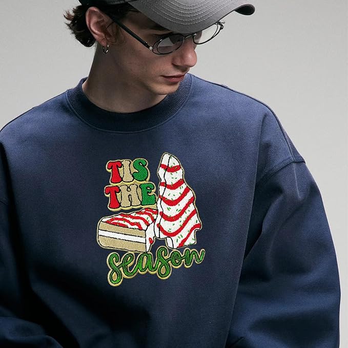 Christmas Tree Iron on Patches Chenille Embroidery Sew on Stickers Xmas Tree Applique for DIY Crafts T Shirt Clothing Jackets Backpacks Jeans Party Decorations Accessories