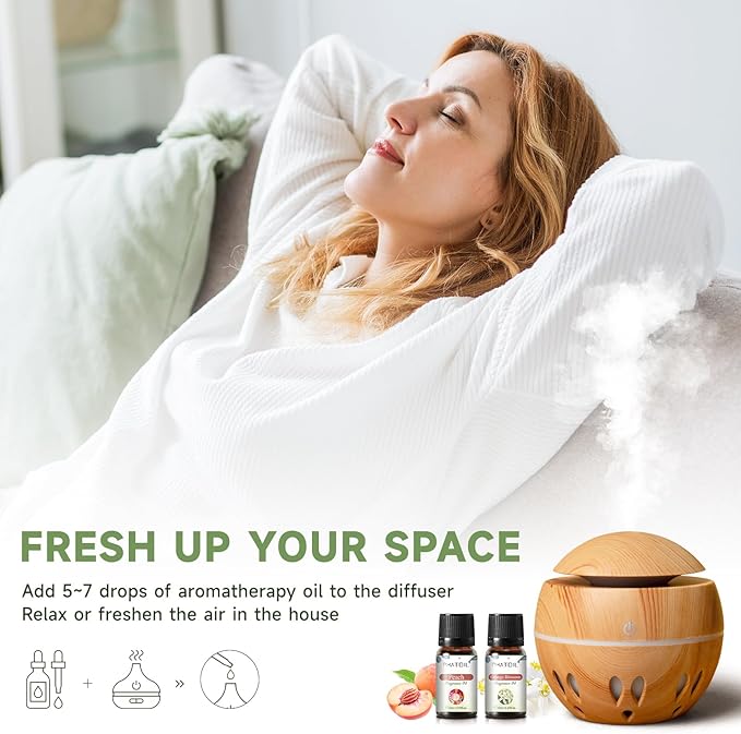 PHATOIL Coconut 20 Pcs Fragrance Oil Set, Premium Fragrance Oil, for Humidifier, DIY Candle & Soap Making Scent, Aromatherapy Diffuser Oils Set (5ML)