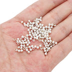 Silver Plated Round Spacer Beads 3mm 300pcs for Jewelry Making Findings Non Tarnish