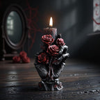 Snake Skull Silicone Mold, Cylinder Candle Mold with Coiling Snake for Halloween Candle Making, Resin, Clay Craft, Aromatherapy Gypsum, Home Decor (Bone Hand 3-Piece Set)