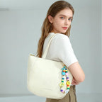 MYCUTEY 421Pcs DIY Keychain Making Kit - Beaded Keychain & Bag Charm Craft Supplies with Colorful Beads, Cords and Acrylic Heart Flower Charms for Kids, Personalized Alphabet A-Z Name Making Kit Gifts