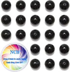 NCB 100pcs Original Natural Stone Beads Gemstone Round Loose Beads 6mm 8mm 10mm (Black Onyx Agate, 10mm 100Beads)