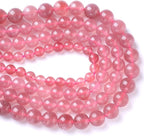 6MM 60PCS Natural Strawberry Quartz Crystal Jade Spacer Loose Beads for Jewelry Making DIY Bracelet Necklace
