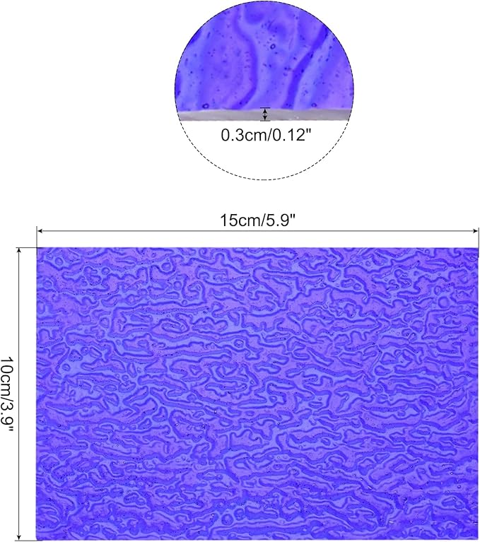 MECCANIXITY Stained Glass Sheet Mosaic Tile 5.9 Inch x 3.9 Inch Dark Blue Stained Glass Sheets for Crafts DIY, Art Project