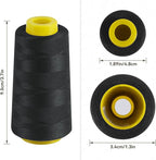 1500 Yards Denim Thread for Jeans, 20s/2 Polyester Thread, Sewing Threads for Sewing Machine, Heavy Duty ThickThread for Canvas, Aprons, Denim, Leather, Shoes Bag