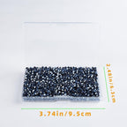 1200PCS 3mm Bicone Crystal Glass Beads for Jewelry Making, Sparkling Mini Beads for Suncatchers, DIY Bracelets & Craft Projects (Navy Blue)