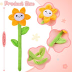 10 Pcs Plush Sunflower Flower Stuffed Bendable Stems Plush Bouquet Toy Soft Rose Flower 12.6 Inch for Christmas Classroom 2025 Mother's Day Valentines Day Girl Girlfriend Wife(10 Pcs Colorful Daisy)