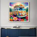 Flowers Cross Stitch Kits for Beginners Adults, Patterns Dimensions Needlepoint Art Crafts,Counted Cross Stitch Kits Embroidery Kits for Beginners Adults for Home Decor 13.8x13.8 inch