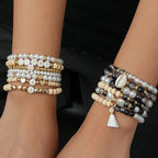 Xylise 6mm/8mm Crackle Glass Beads Bracelet Making Kit Crystal Glass Beads Jewelry Making Kit, Friendship Bracelet kit for DIY Crafts Gifts