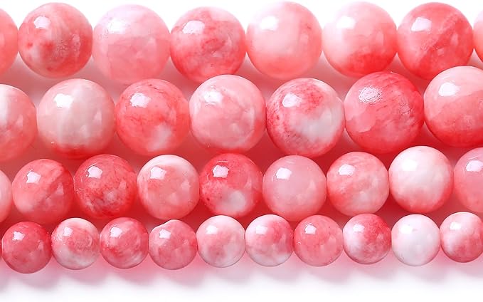 160PCS 4MM Pink Persian Jade Spacer Loose Beads for Jewelry Making DIY Bracelet Necklace 2 Strands