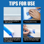 10 Rolls Painters Tape 2 inch Wide, General Purpose Blue Painters Tape, 2 Inches X 60 Yards Blue Masking Tape for Indoor and Outdoor Use, Protects Surfaces and Removes Easily, 600 Yards in Total