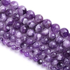 75PCS 10MM Purple Amethyst Dream Lace Beads Natural Quartz Crystal Stone Loose Beads for Jewelry Making DIY Bracelet Grade A+