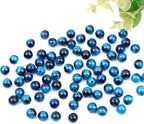 Natural Stone Genuine Stones DIY Round Beads 8mm 100pcs Beading Loose Gemstone Hole Size 1mm Charm Smooth Beads for Bracelets Necklaces Earrings (Aquamarine Tiger's Eye 8mm)