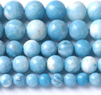 4MM Natural Larimar Blue Gemstone Beads Stone Round Loose Beads for Jewelry Making DIY Bracelet 180pcs 2 Strands 32"