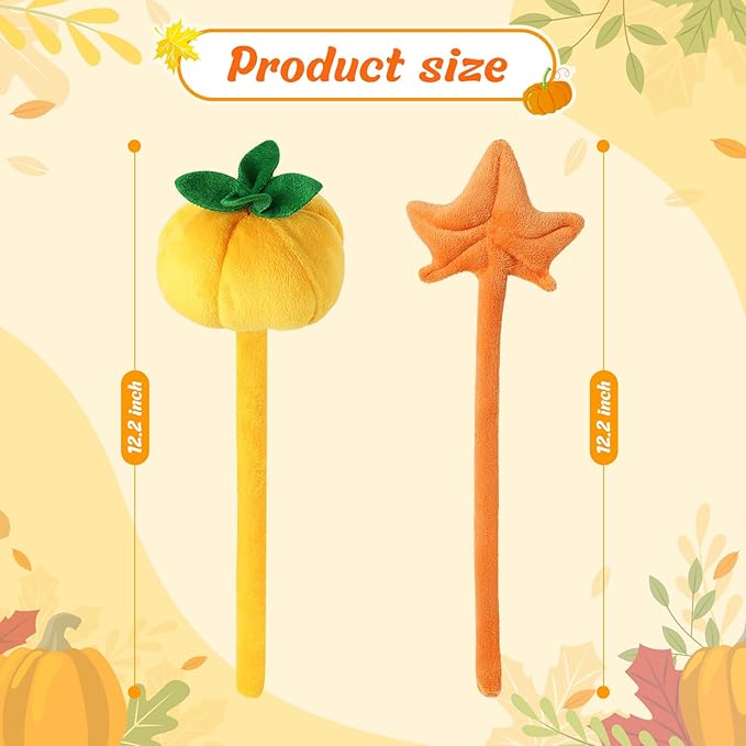 10 Pcs Plush Pumpkin Maple Stuffed Bendable Stems Plush Bouquet Toy Soft Flower 12.6 Inch for Thanksgiving 2025 Fall Autumn Girl Girlfriend Wife(Fall Style)