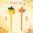 10 Pcs Plush Pumpkin Maple Stuffed Bendable Stems Plush Bouquet Toy Soft Flower 12.6 Inch for Thanksgiving 2025 Fall Autumn Girl Girlfriend Wife(Fall Style)