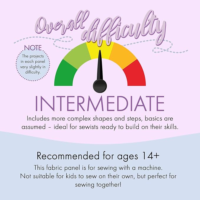 kullaloo - Sewing Kit for Kids & Beginners - Cut & Sew Fabric Panel – Sewing Patterns Pre-Printed on The Fabric - DIY Rag Doll Kit with Clothes - Betsy Bear Sewing Project - Incl. Video Instructions