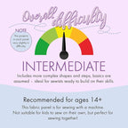 kullaloo - Sewing Kit for Kids & Beginners - Cut & Sew Fabric Panel – Sewing Patterns Pre-Printed on The Fabric - DIY Rag Doll Kit with Clothes - Betsy Bear Sewing Project - Incl. Video Instructions