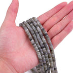 Natural Spectrolite Spacer Beads Caps Loose Semi Gemstone for Beading Jewelry Making 6mmx3mm 38cm